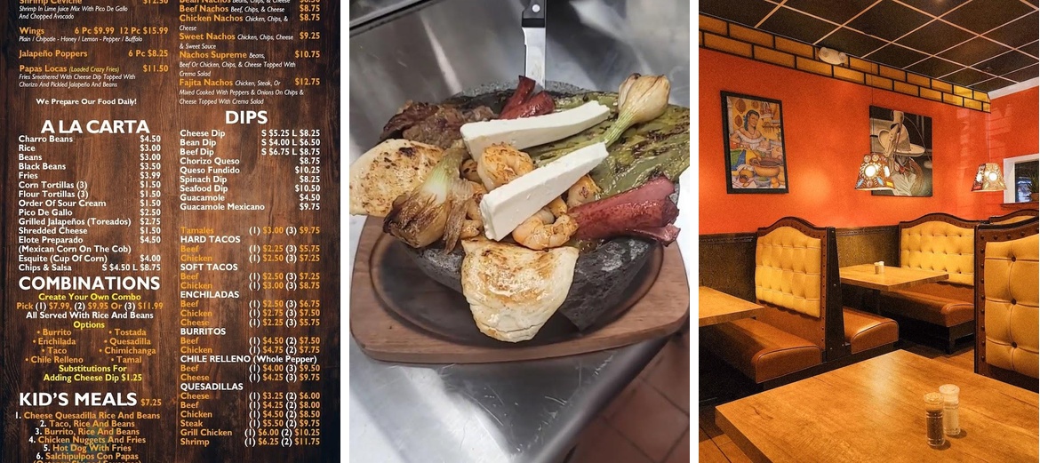 El Charro Mexican Restaurant Menu