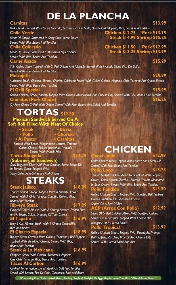 El Charro Mexican Restaurant Menu image 2